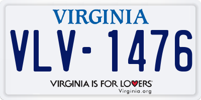 VA license plate VLV1476