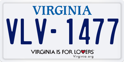 VA license plate VLV1477