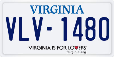 VA license plate VLV1480