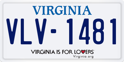VA license plate VLV1481