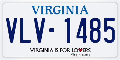 VA license plate VLV1485