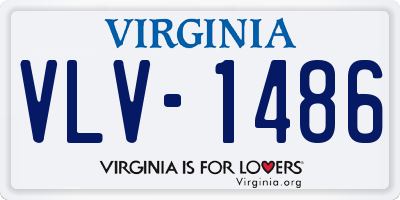 VA license plate VLV1486