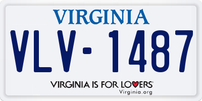 VA license plate VLV1487