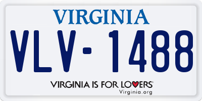 VA license plate VLV1488