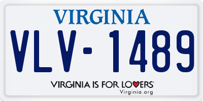 VA license plate VLV1489