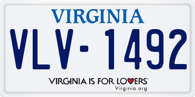 VA license plate VLV1492