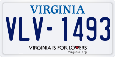 VA license plate VLV1493