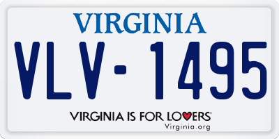 VA license plate VLV1495