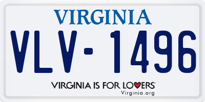 VA license plate VLV1496