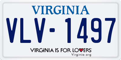 VA license plate VLV1497