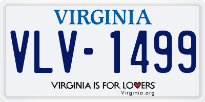 VA license plate VLV1499