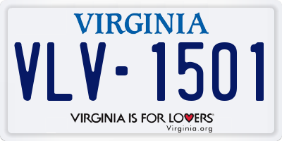 VA license plate VLV1501