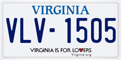 VA license plate VLV1505