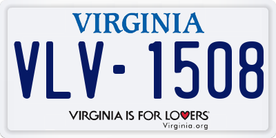 VA license plate VLV1508