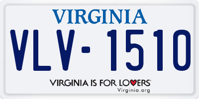 VA license plate VLV1510