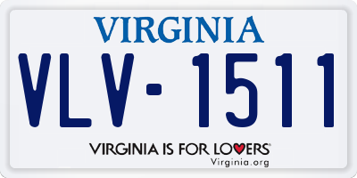 VA license plate VLV1511