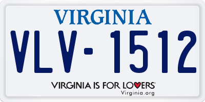 VA license plate VLV1512