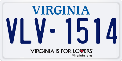 VA license plate VLV1514