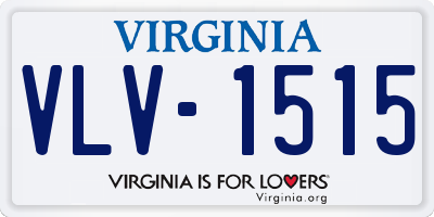 VA license plate VLV1515