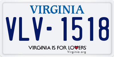 VA license plate VLV1518