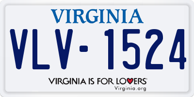 VA license plate VLV1524