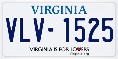 VA license plate VLV1525