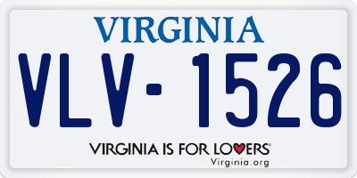 VA license plate VLV1526