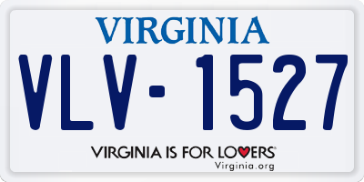 VA license plate VLV1527