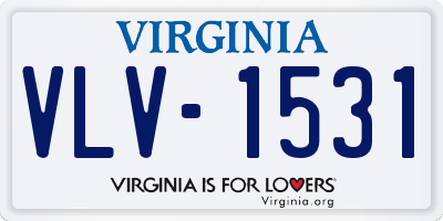 VA license plate VLV1531