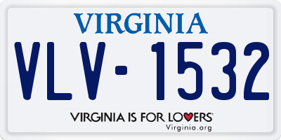 VA license plate VLV1532