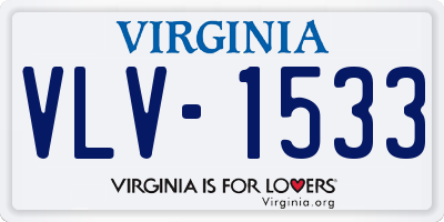 VA license plate VLV1533