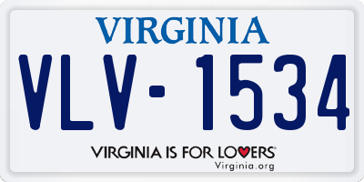 VA license plate VLV1534