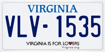 VA license plate VLV1535