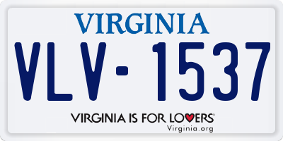 VA license plate VLV1537