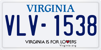 VA license plate VLV1538