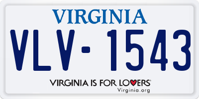 VA license plate VLV1543