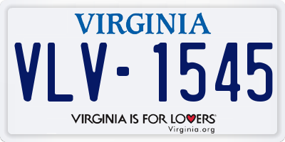 VA license plate VLV1545