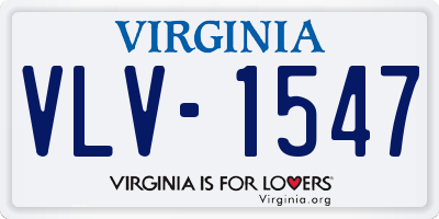 VA license plate VLV1547