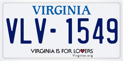 VA license plate VLV1549
