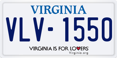 VA license plate VLV1550