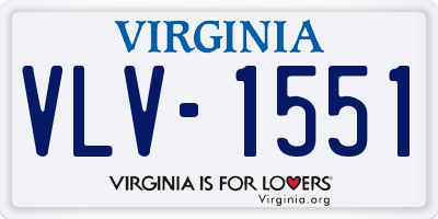 VA license plate VLV1551