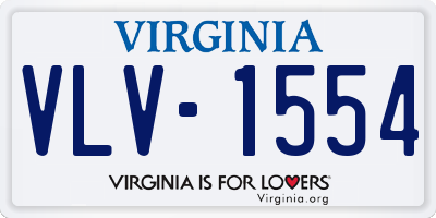 VA license plate VLV1554