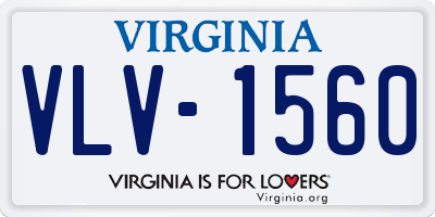 VA license plate VLV1560