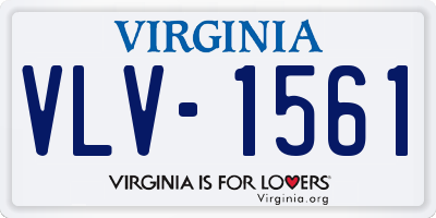 VA license plate VLV1561