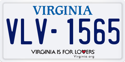 VA license plate VLV1565