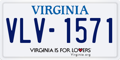 VA license plate VLV1571