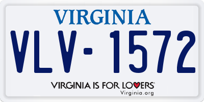 VA license plate VLV1572