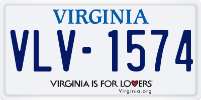 VA license plate VLV1574