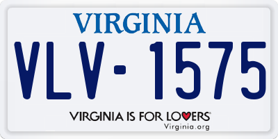 VA license plate VLV1575
