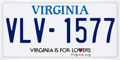 VA license plate VLV1577
